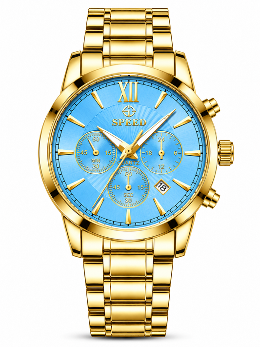 Speed Sky Blue Luxury Chronograph