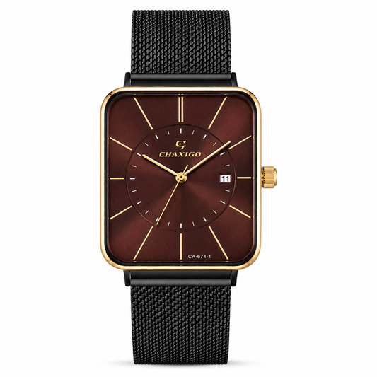 Chaxigo Heritage Brown Mesh Watch