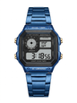 Adimax Retro Blue Dual Time Digital Watch
